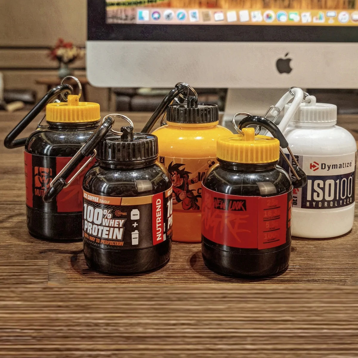 Protein Container Keychain